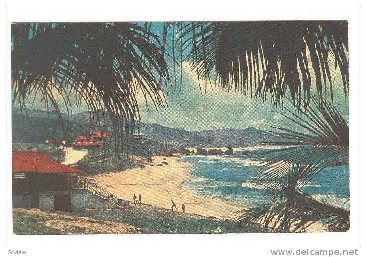 Sandy Beach on Bathsheba Coast,  Barbados, W.I., 40-60s