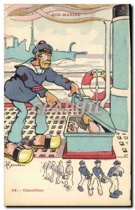 Old Postcard Gervese Illustrator Our Sailors Driver