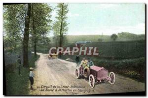Postcard Old Automobile Circuit Inferieure Seine St Martin in country lane