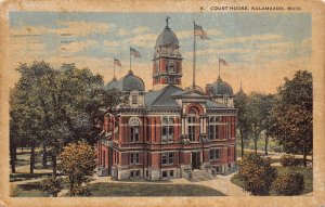 Kalamazoo Michigan Court House-1923 M E Hamm  postcard