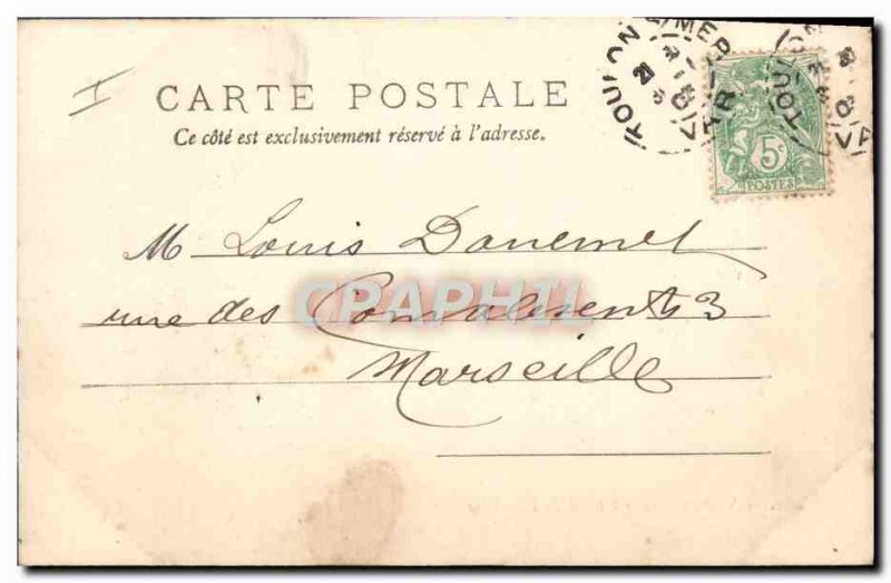 Old Postcard warship Official visit aboard the & # 39escadre