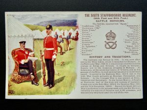 History & Tradition SOUTH STAFFORDSHIRE REGIMENT Postcard by Gale & Polden No72c