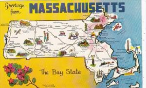 Greetings From Massachusetts With Map