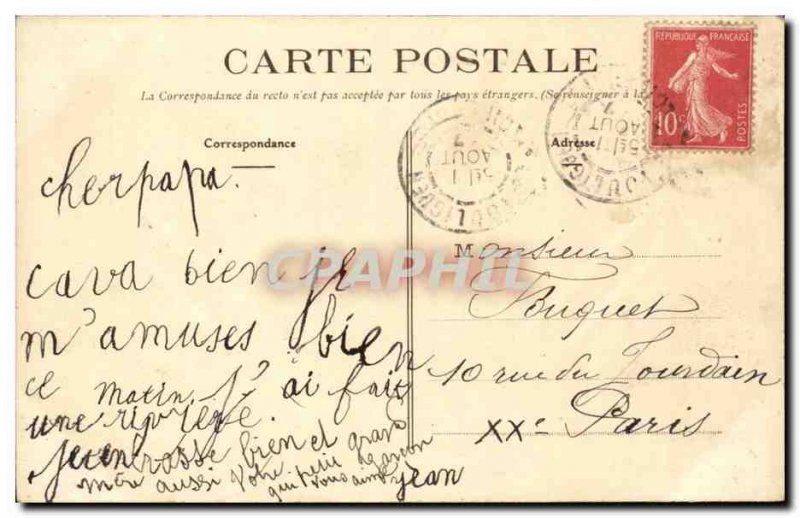 Croisic Old Postcard L & # 39emile SOLACROUP partnt make a trip to Belle Isle...