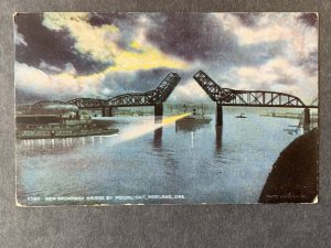 New Broadway Bridge Portland OR Litho Postcard H1284085054