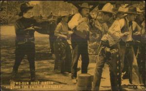 Cowboy Actor Exhibit Postcard TWO GUN MAN HOOT GIBSON #2