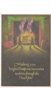 US used,  Christmas Card - Bright Christmas Memories    Nice