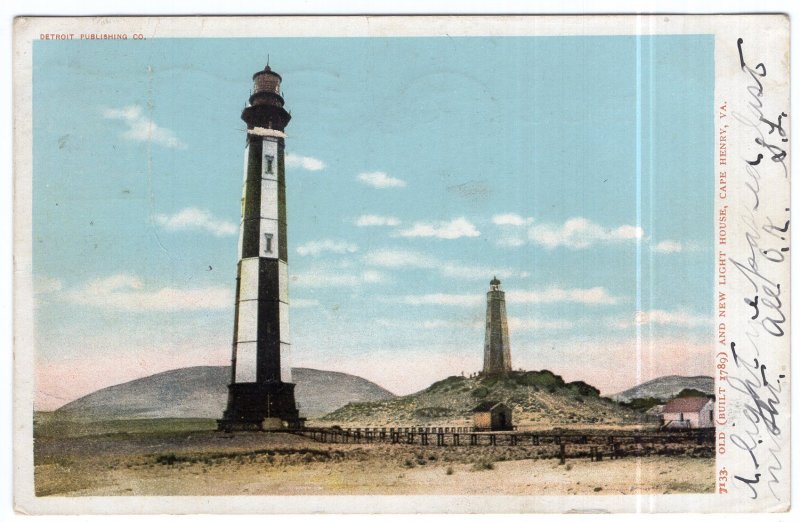 Cape Henry, Va., Old (Built 1789) And New Light House