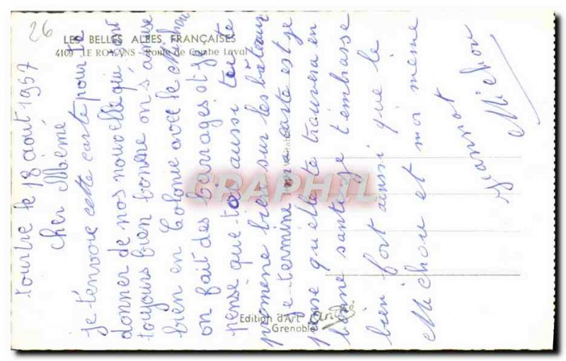 Postcard Modern Nyons Combe Laval Road