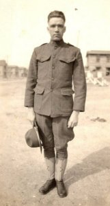 RPPC  US Army Soldiers  In Camp   Real Photo  Postcard  c1917