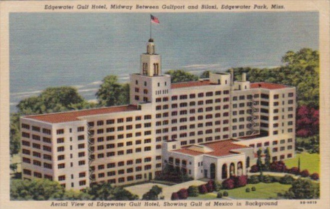 Mississippi Edgewater Park Edgewater Gulf Hotel 1957 Curteich