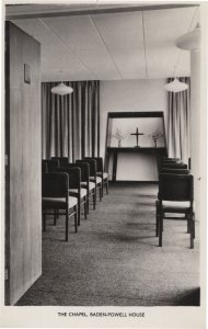 Boy Scouts Chapel at Baden Powell House London Old Real Photo Postcard