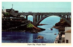 Postcard BRIDGE SCENE Depoe Bay Oregon OR AP1367