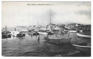 Boat Docks, Normandy Beach, New Jersey, Unused Mayrose Postcard