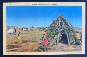 1948 Santa Fe NM USA Picture Postcard Cover Native Americana Apache Indian Build
