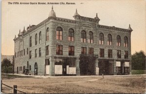 The Fifth Avenue Opera House Arkansas City Kansas KS c1911 Postcard H1