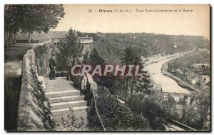 Postcard Old Dinan Tour Sainte Catherine and the Rance