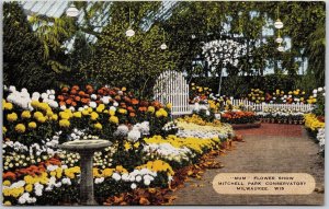 Milwaukee WI-Wisconsin, Mum Flower Show Mitchell Park Conservatory Postcard