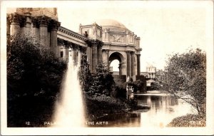 California San Francisco Palace Of Fine Arts Real Photo