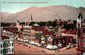 Looking toward Wasatch Mountains Ogden Utah Postcard