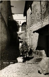 PC CPA MEXICO, TAXCO STREET SCENE, VINTAGE REAL PHOTO POSTCARD (b11104)