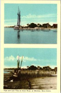 Postcard PIER SCENE Windsor Nova Scotia NS AK7672