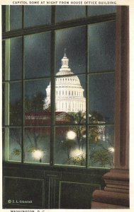 US  PC2639  CAPITAL DOME AT NIGHT FROM HOUSE OFFICE BUILDING