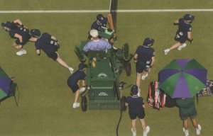 Wimbledon Match Ball Boys Girls London Tennis Training Postcard