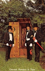 Florida Leland Plumber Ad Outhouse Vintage Postcard AA93520