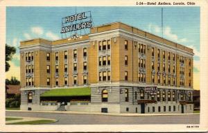 Ohio Lorain Hotel Antlers 1957 Curteich