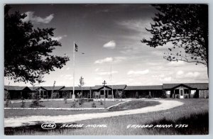 Alpine Motel, Gaylord, Michigan, Vintage Real Photo RPPC Postcard #2