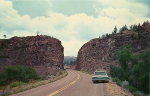 1950s Chevy, State Highway 12 Gila National Forest New Mexico Vintage Postcard