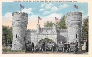 Dixie Sightseeing Cars Point Park Gate Mt Chattanooga Tennessee 1920s postcard