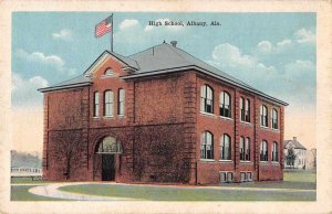 Albany Alabama High School Exterior Vintage Postcard JF360100
