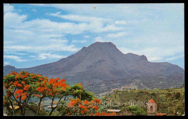 Mt. Pele Volcano view from St. Pierre - Martinique