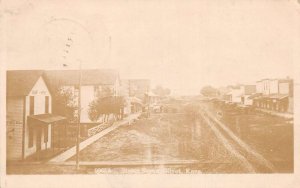 Olivet Kansas Street Scene Real Photo Vintage Postcard AA90790