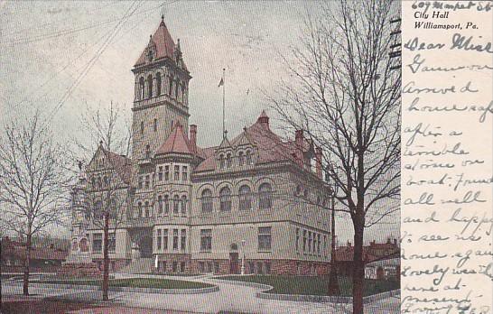 Pennsylvania Williamsport City Hall 1907