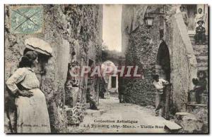 La Turbie - Old street - pregnant Woman - child - Old Postcard