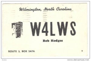 W4LWS Bob Hodges, Route 3, Wilmington, North Carolina, PU-1947