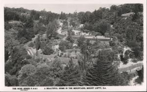 Mount Lofty SA Australia Beautiful Home In The Mountains Real Photo Postcard D8