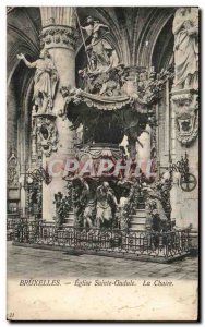 Old Postcard Bruxelles Eglise Sainte Gudule The Chair