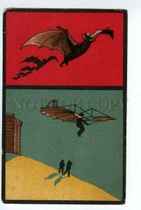 497326 HISTORY AVIATION Lilienthals first glider with bat-shaped wings game card