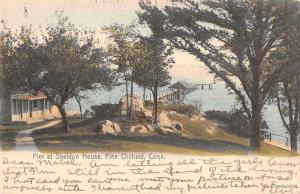 Pine Orchard Connecticut Pier at Sheldon House Antique Postcard J71971