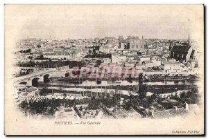 Old Postcard Poitiers Vue Generale
