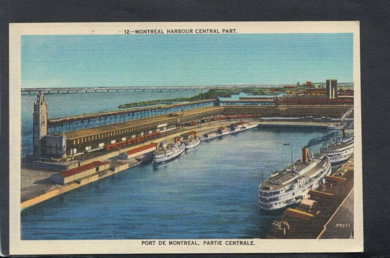 Canada Postcard - Montreal Harbour Central Part   T9228