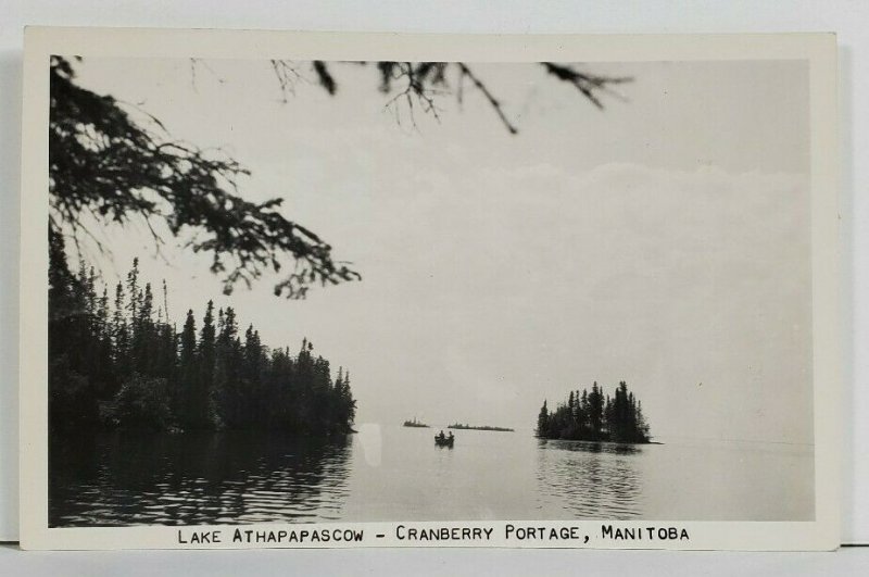 Manitoba Lake Athapapascow Cranberry Portage RPPC Postcard O13