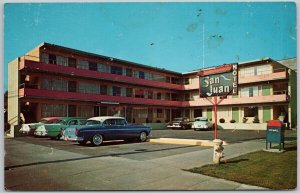 San Juan Motel Anacortes WA Washington Autos US Mail Box Unused Postcard H62