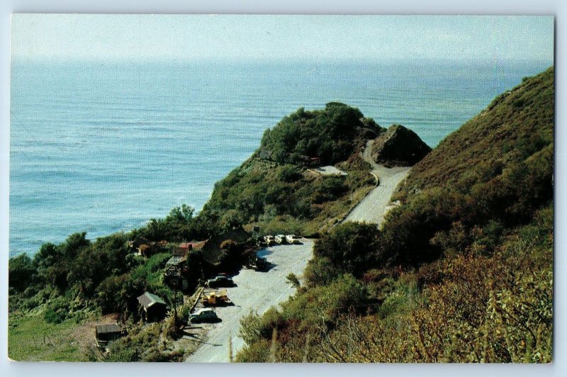 Big Sur California CA Postcard Lucia Lodge Dining And Gift Highway Scene c1960's
