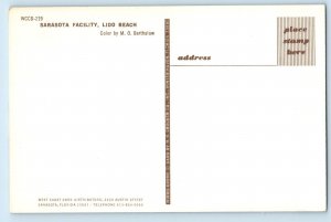 c1960 Sarasota Florida FL Postcard Facility Lido Beach Municipal Resort Building
