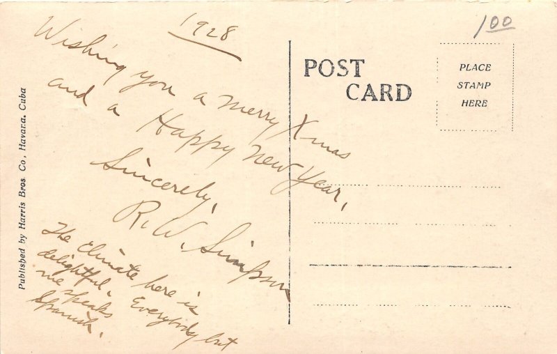 J68/ Foreign RPPC Postcard c1910 Havana Cuba Birdseye View Stores 232